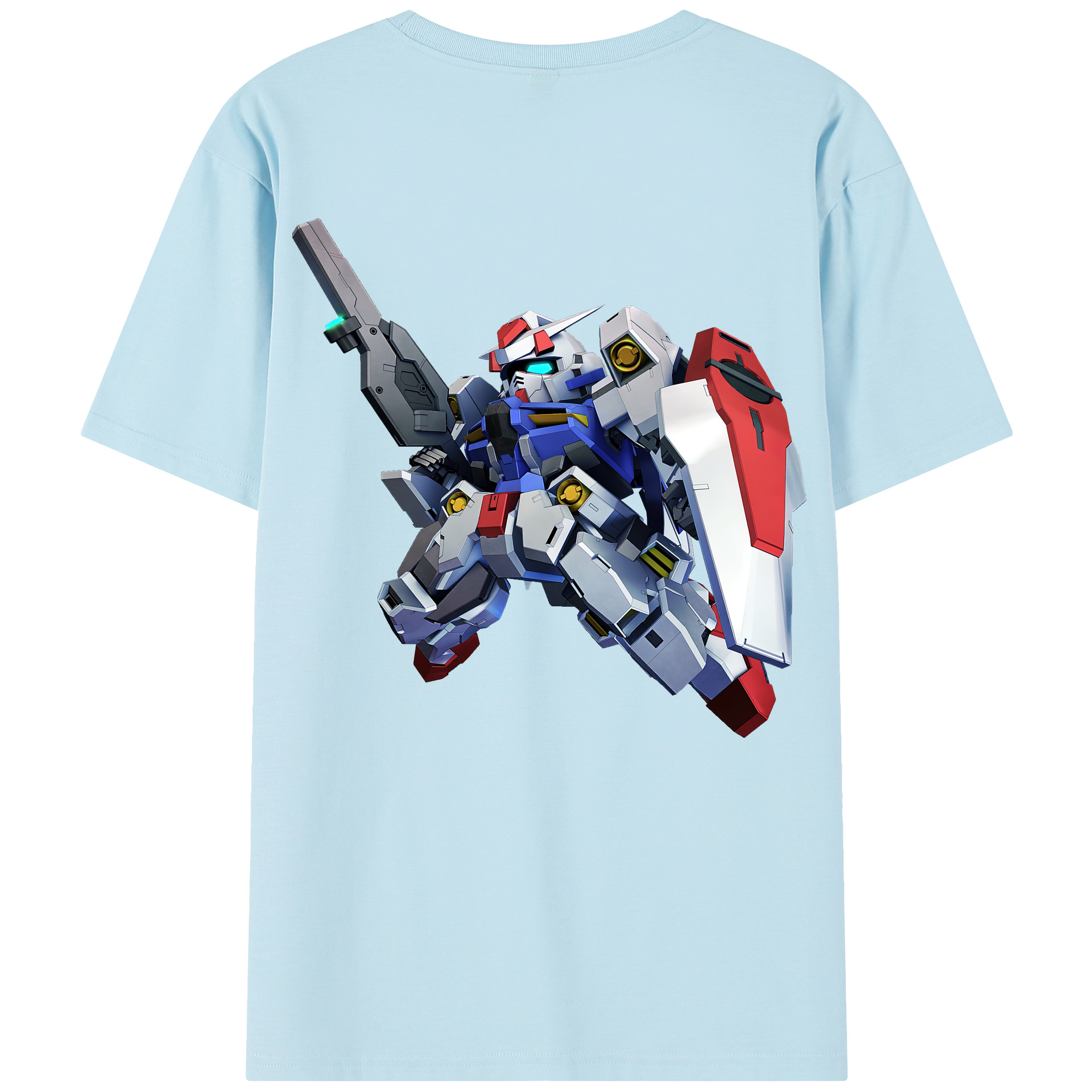 （画像用） 機動戦士ガンダム Mobile Suit Gundam 綿100％半袖Tシャツ（背面プリント）